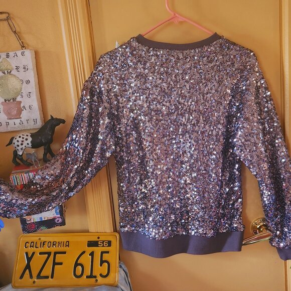 Bling, bling - Gorgeous Zara sequin cotton top Small - Picture 3 of 10